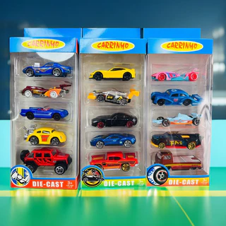 Kit5 Coleção Carrinho De Ferro Estilo Hot Wheels kit 5 Peças MA-135