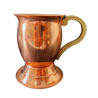 Caneca Imperial P/ Moscow Mule Em Cobre Puro 400ML - Alça de Bronze