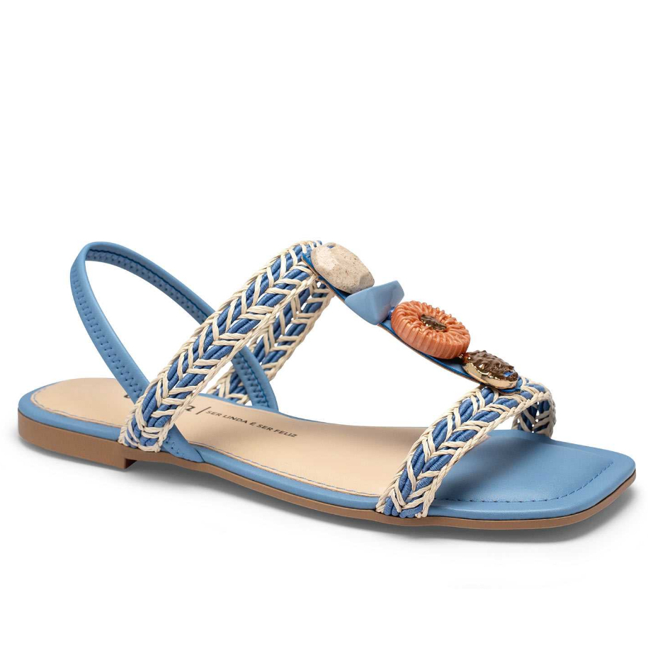 Sandália Dakota Rasteira Rasteirinha Com Pedraria Y6791