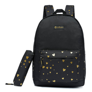 Kit Mochila Estojo Feminina Casual Faculdade Escolar Juvenil