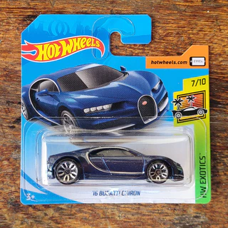 Hot Wheels - Bugatti Chiron Azul - HW Exotics 2019 (Lacrado) - Main Line 1:64