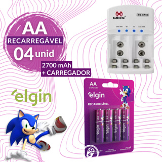 Blister com 4 Pilhas AAA Recarregável 1000 mAh Mox - atacadãodaspilhas