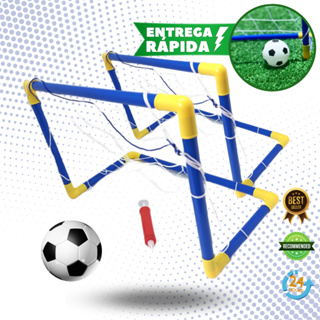 Kit Trave Gol De Futebol e Basquete Infantil Jogo Com 2 Bola