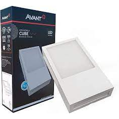 AVANT ARANDELA CUBE BRANCO FOSCO 12W LUZ BRANCA 6500K BIVOLT | Shopee ...