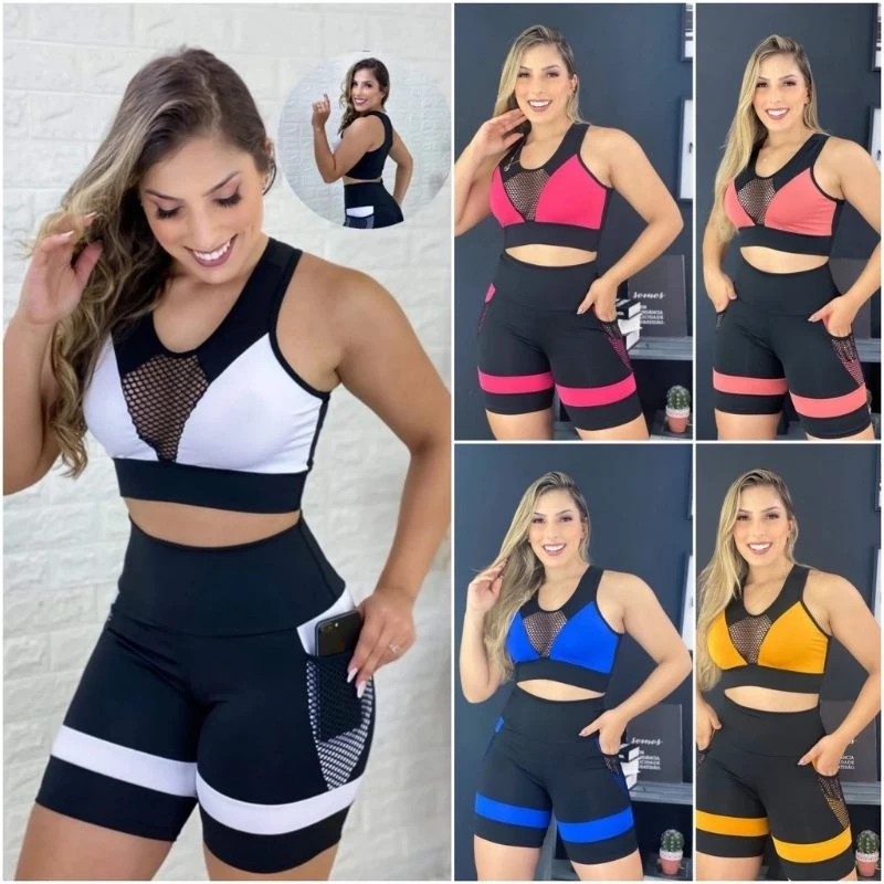 Conjunto Fitness Feminino Academia Short + Top