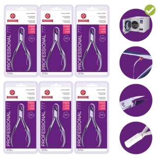kit com 6 Alicate cutícula Mundial 777 inox profissional manicure unha