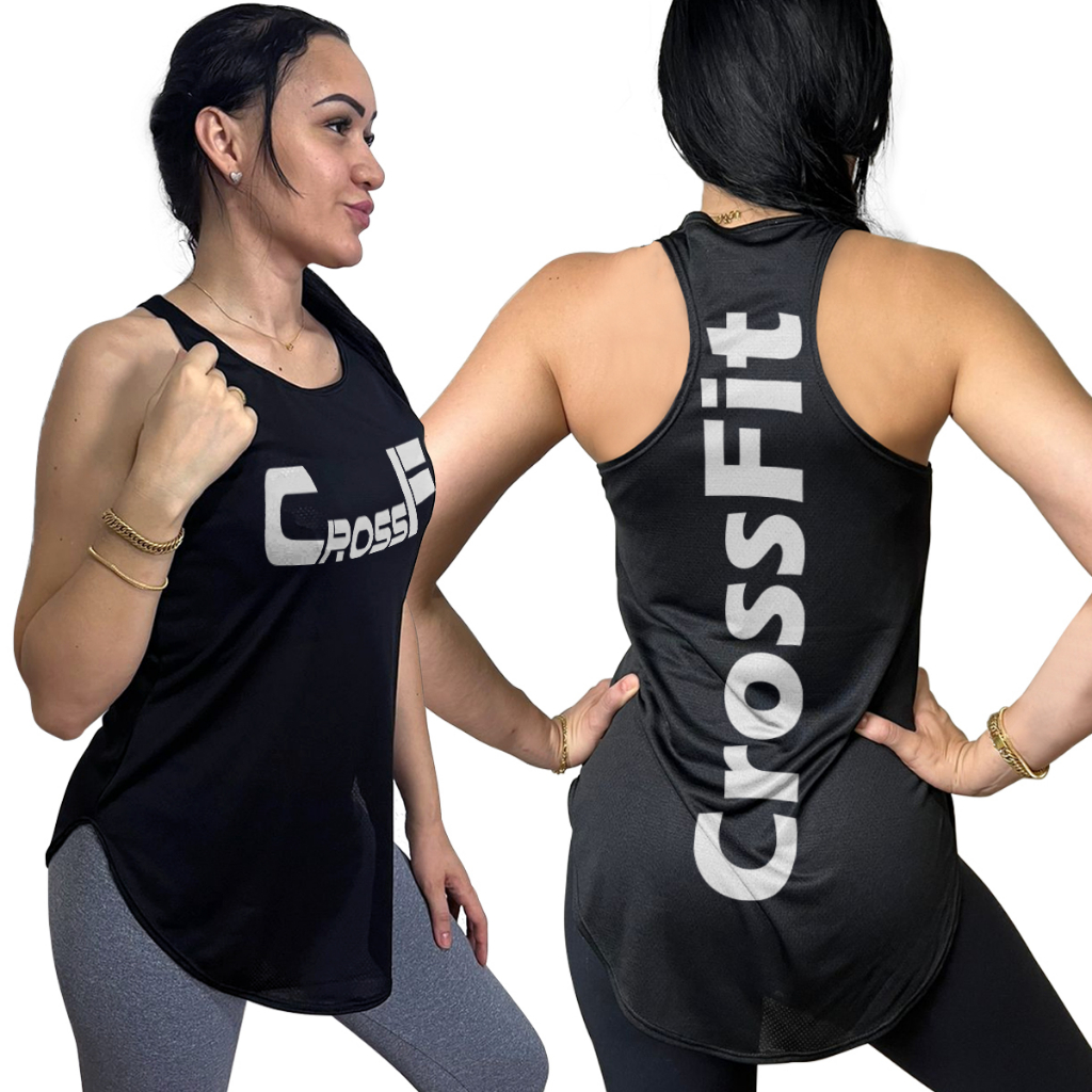 Blusa Feminina Regata Esportiva Tec.Double (est. Crossfit 005 ...