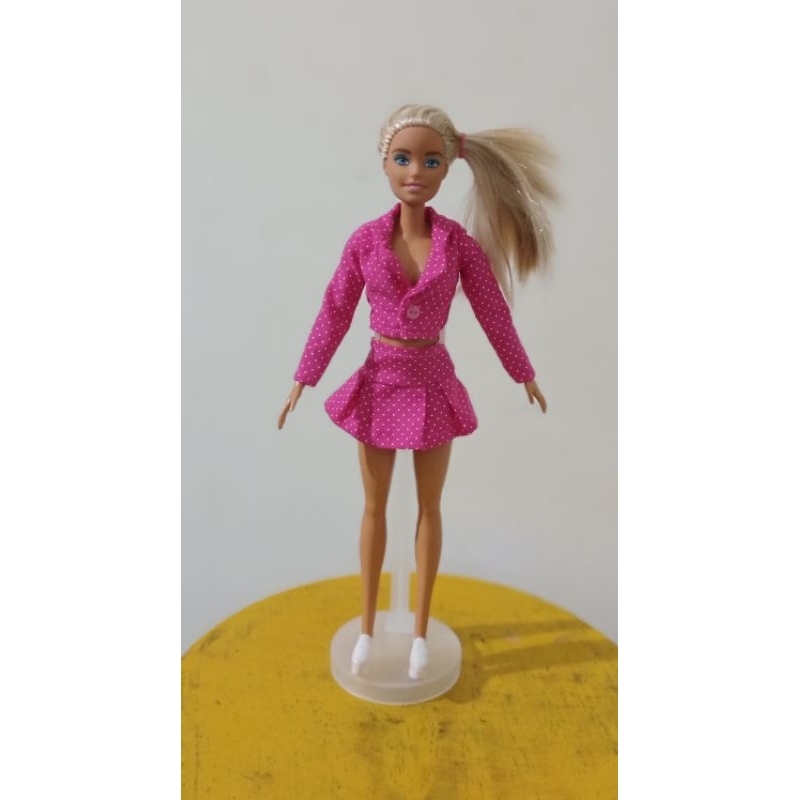Roupa Para Boneca Barbie Em Crochê - Blusa Com Manga Bufante.