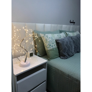 Placa Estofada Adesiva Cabeceira Cama Queen - 8 Placas 20x60cm