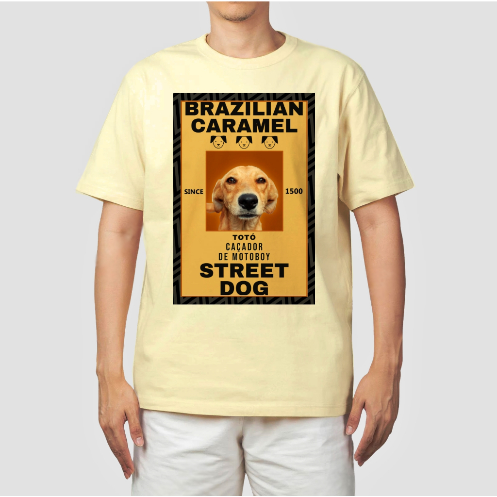 Camiseta Camisa Cachorro Caramelo Vira-lata Dog Meme Anime FILME