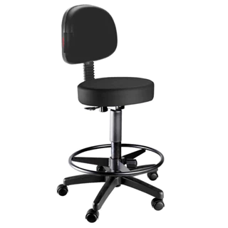Cadeira Secretária Alta Mocho Nice Estética E Tatuador Design de Sobrancelhas - Direto de Fábrica