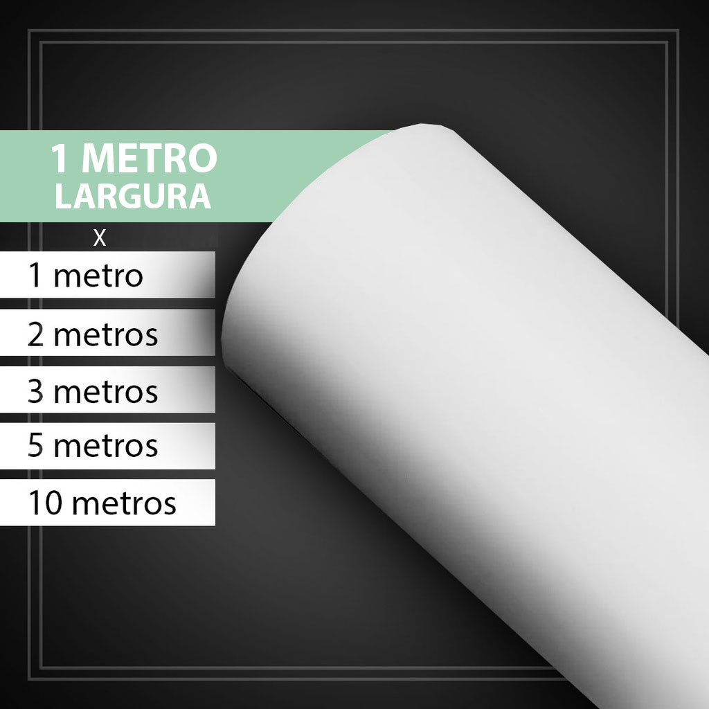 Adesivo Branco Fosco Para Envelopamento Móveis Objetos e Paredes Lavável