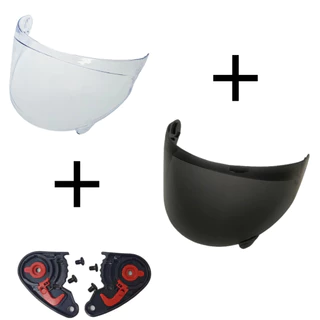 Viseiras com Kit Fixação Reparo Comp. c/ Capacete Axxis Eagle Draken Dekers Cristal e Fumê