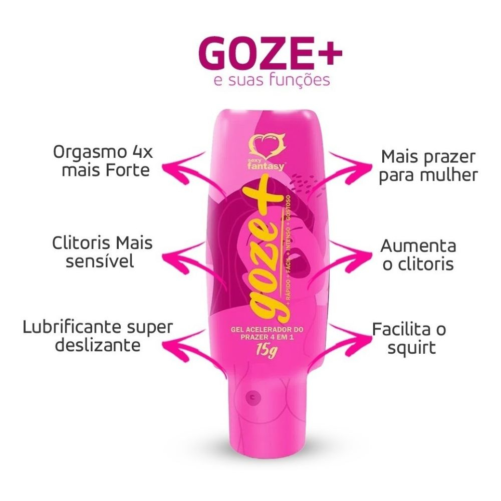 Acelerador de Prazer Feminino Goze Mais 4 em 1 - Gel Excitante 15g - Sexy Fantasy | Sex Shop Produtos Adultos