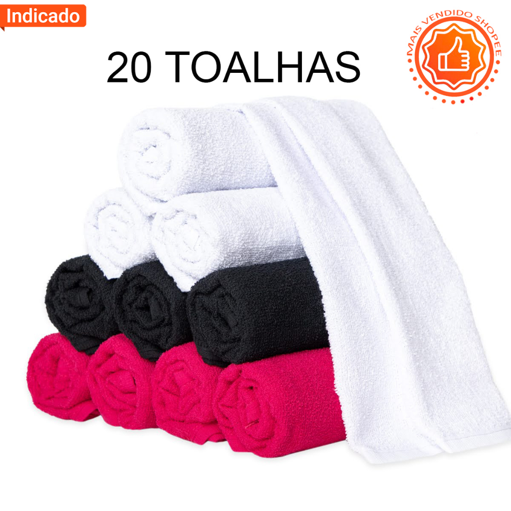 Kit 20 Toalhas para Salão de Beleza Grossa Grécia 45x70cm