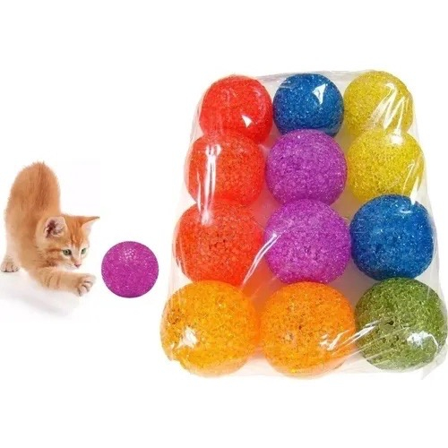 1pc Brinquedo Para Gatos Bola De Espuma EVA Macia Com Penas Bolas De  Brinquedo Coloridas Arco