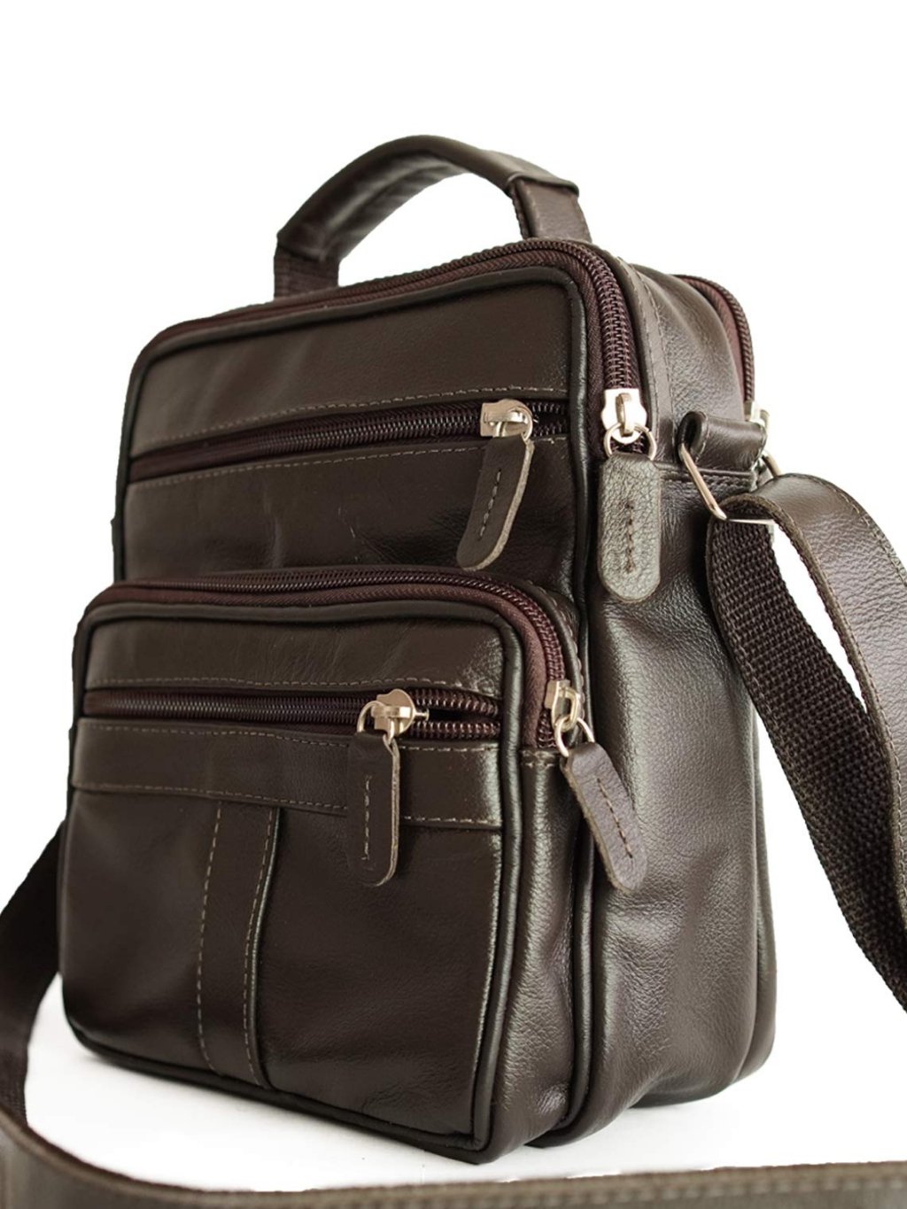 bolsa masculina transversal em couro legitimo com garantia, pasta ...