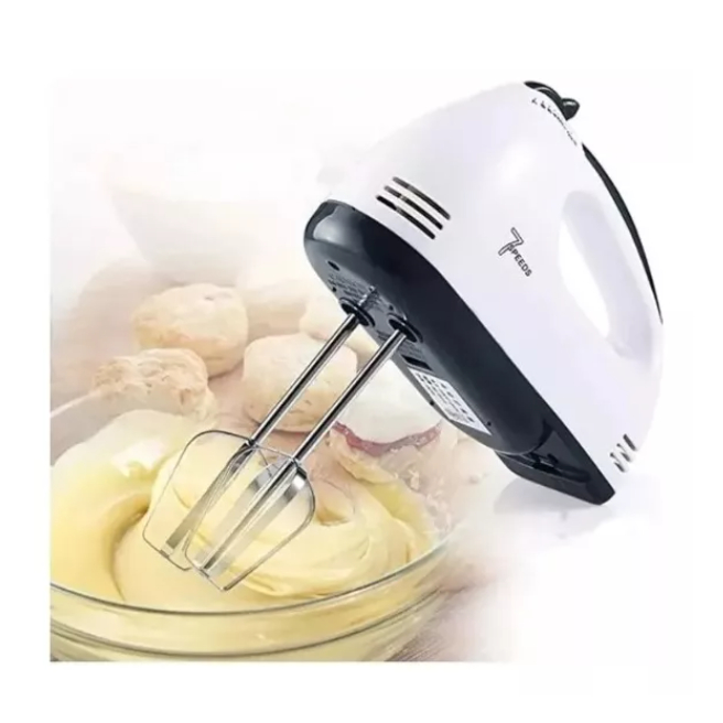 Batedeira Portátil De Mão 7 Velocidades Potente Massas Creme | Shopee ...