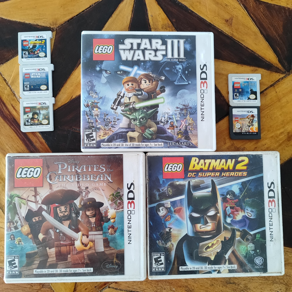 Jogos LEGO Nintendo DS/3DS, Star Wars, Batman, Piratas do Caribe, Harry Potter, Senhor dos Anéis.