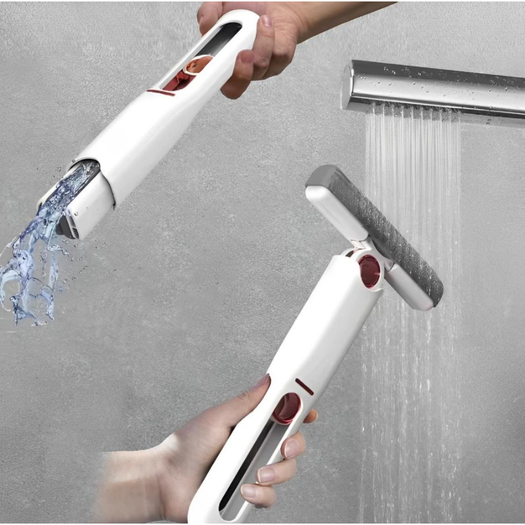 Mini Mop 26x15cm Rodo Esfregão Com Refil Absorvente Portátil Retrátil Limpeza Mesa Janela Carro Multiuso Universal