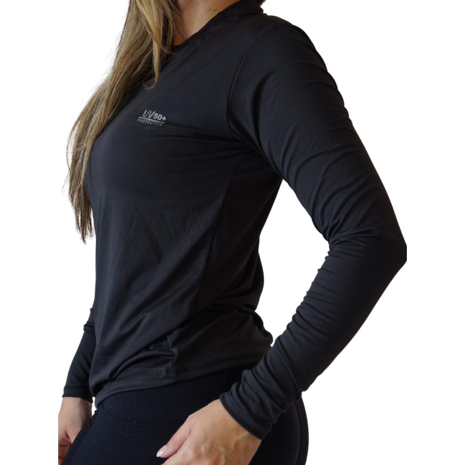 Camisa UV Feminina Proteção Térmica Camiseta e Blusa Manga Longa de ...