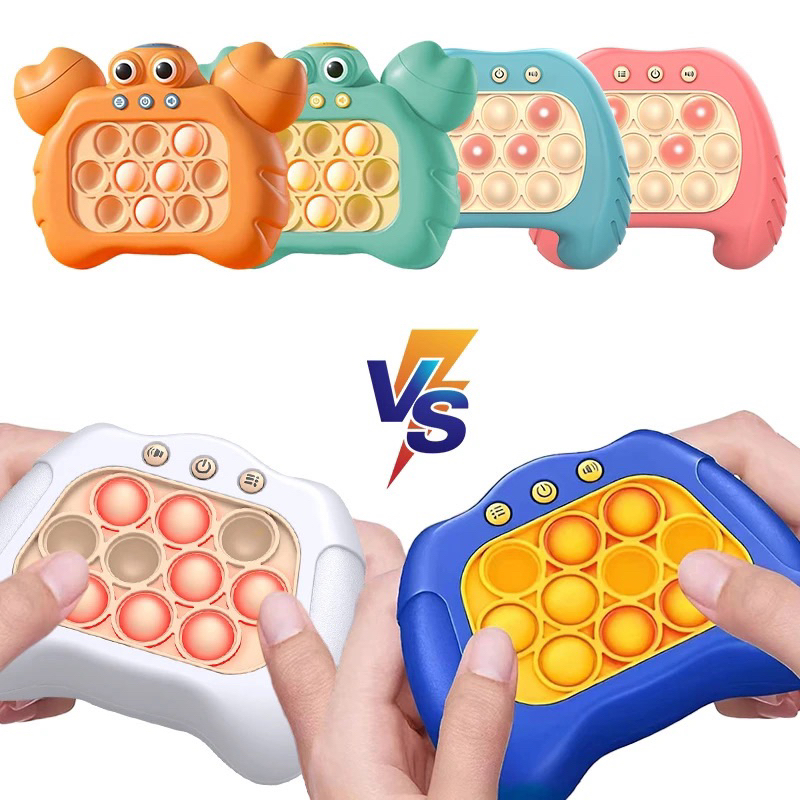 Leonshco Console de jeu Quick Push Bubbles,Jouet Pop It Fidget Quick Push,Pop It Jeu électronique,Jouet Autisme/Puzzle- Jouet Pour Le Développement Précoce Et L'entraînement A La Concentration (Blanc