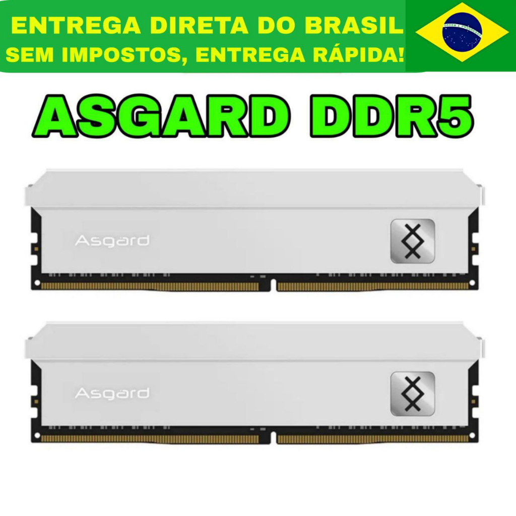 MEMÓRIA RAM ASGARD PREMIUM FREYR 16GB,32gb DDR5 5200 Mhz NOVA