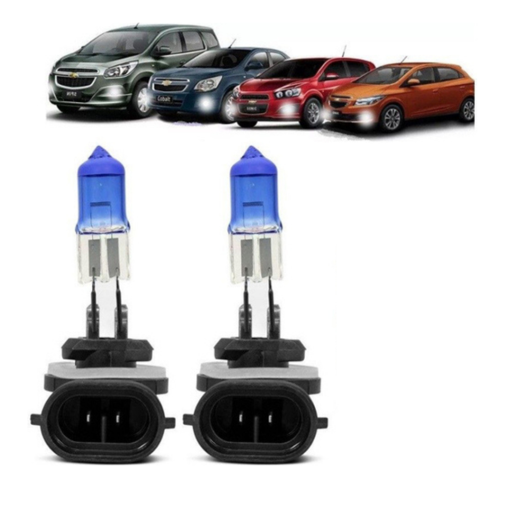 Kit Lampadas H27 Super Branca Farol Milha Onix Prisma Cobalt Spin Sonic