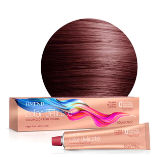 Amend Coloração Color Delicaté 4.66 Castanho Médio Vermelho Intenso 50g em Oferta na Shopee