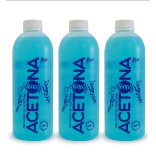 ACETONA MONALY BLUE 500ML MUSA REMOVEDOR A BASE DE ACETONA