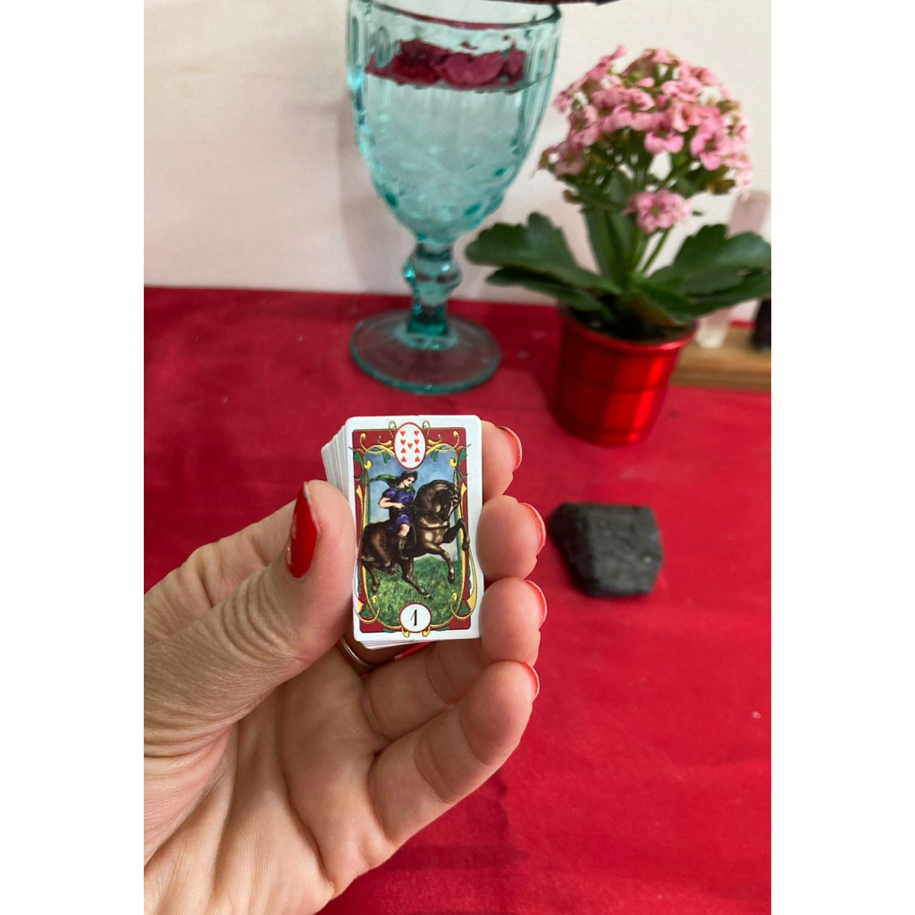 mini baralho cigano lenormand cartas ciganas tamanho 4cm x 2,5 cm ...