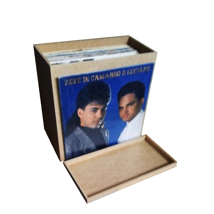 Caixa organizadora para Discos vinil Lps em MDF CRU | Shopee Brasil