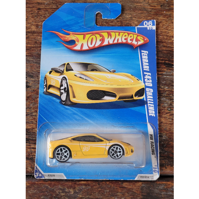 Hot Wheels - Ferrari F430 Challenge Amarelo - HW Racing 2010 (Lacrado) - Main Line 1:64