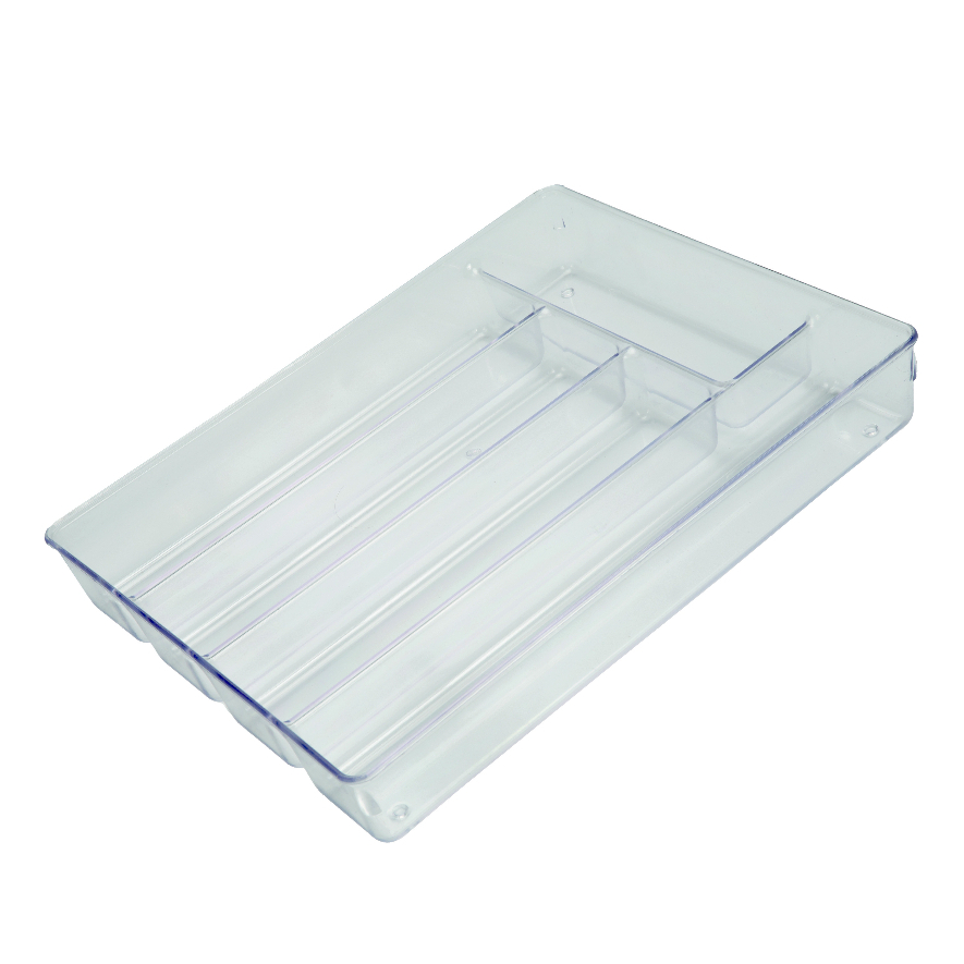 Organizar Porta Talher para Gaveta Acrílico Cristal com 5 Divisórias