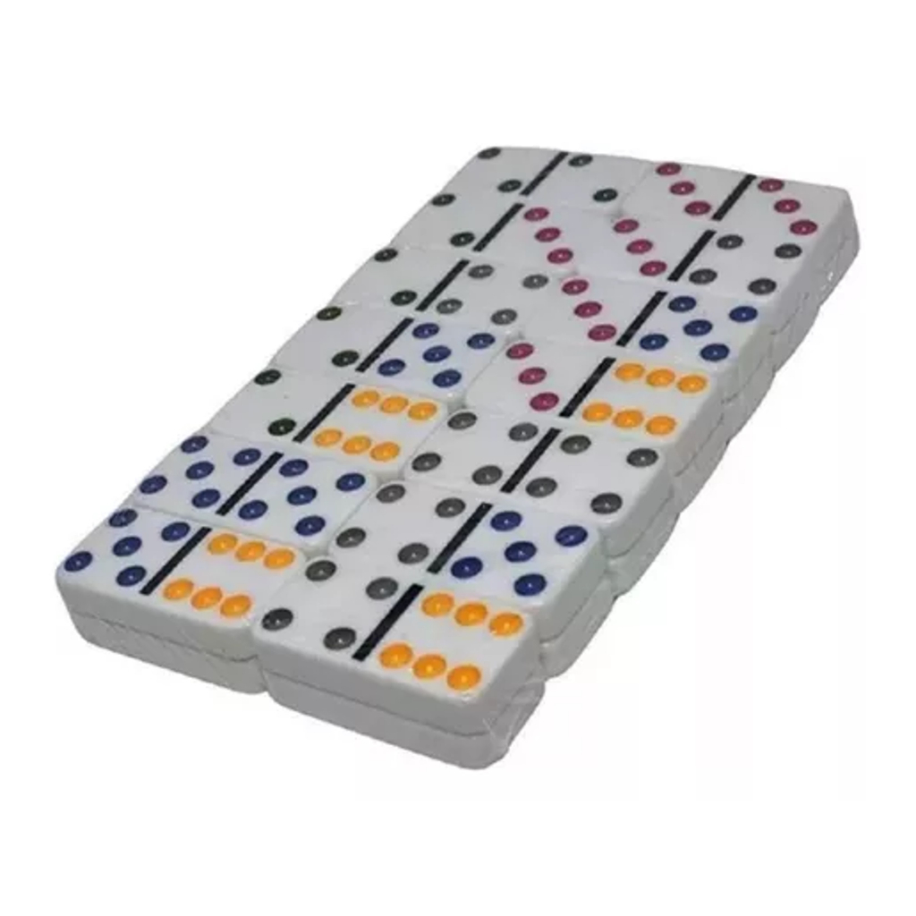 Jogo De Domino Profissional Pesado Caixa Marcação Colorida