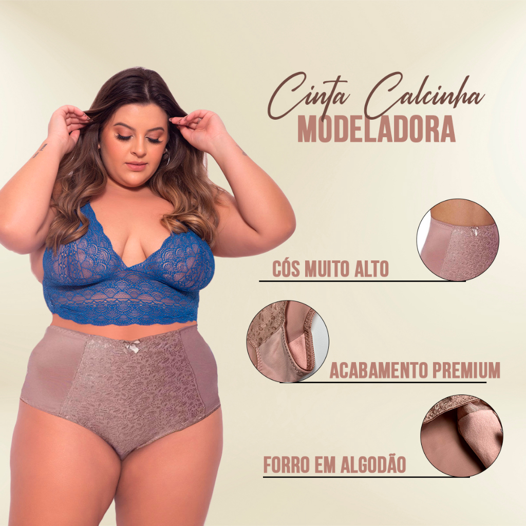 Lingerie Plus Size Sutiã E Calcinha P/ Gordinhas Lindas