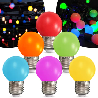 JDK Lâmpadas Bolinhas Led 1w Colorida 110v Ou 220v Abajur Festa Camarim