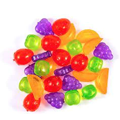 Kit 30 Cubos De Gelo Artificial Reutilizável Coloridos Frutas