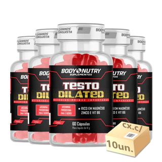 Kit 10x Testo Dilated 120 Cápsulas, Suplemento + Vasodilatador