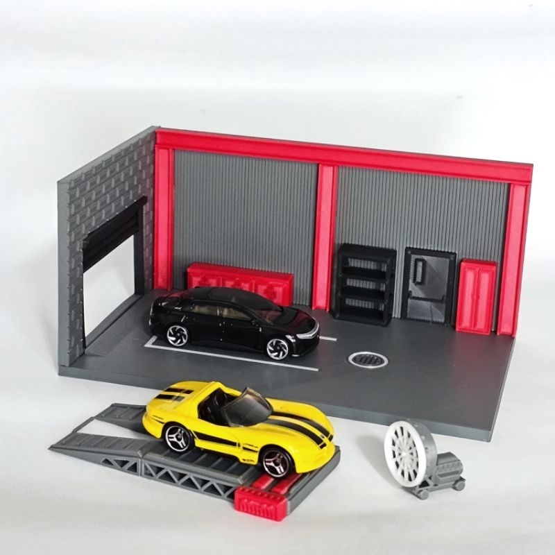 Diorama Hot Wheels: Garage 8 - Kit garagem e dinamômetro escala 1:64