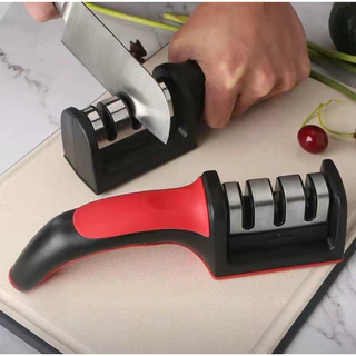 Amolador Afiador De Facas Em Aço Inox Com 3 Afiadores, Amolador De Faca em Oferta na Shopee