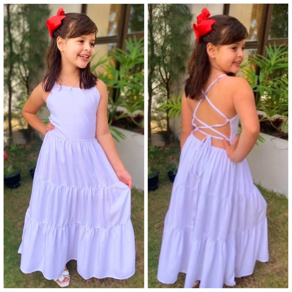 Modelo de vestido de sales formatura infantil