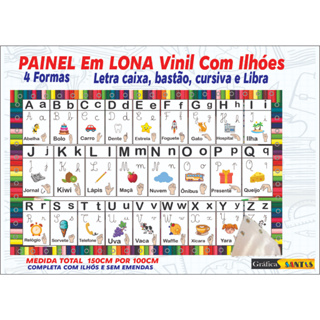 Banner escolar Alfabeto 4 Formas 60x90cm - Gráfica Plus On-Line - Banner  para Festa - Magazine Luiza