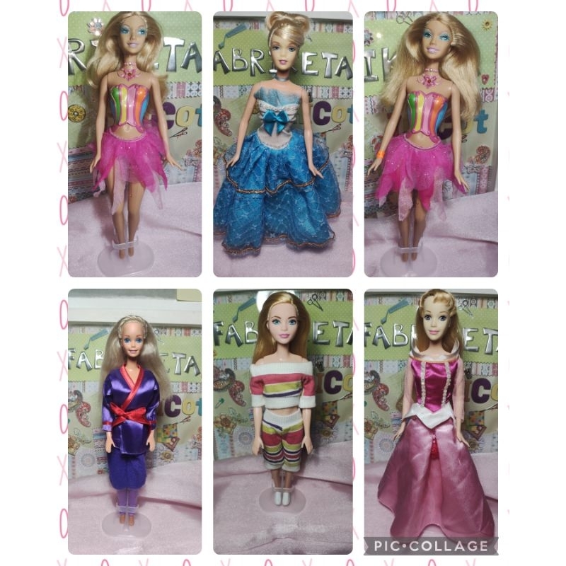 6 on sale barbie dolls