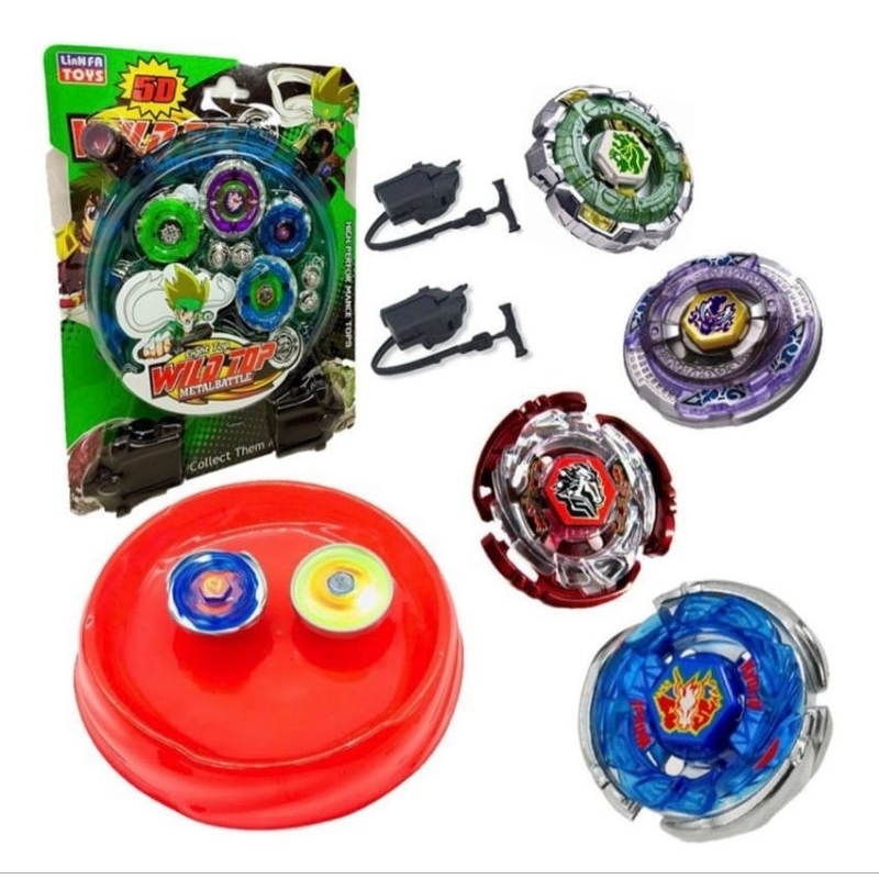 Kit 8 Beyblade Burst Valt Shu Ken Zac Lui + 11 Lançador + 3 Grip