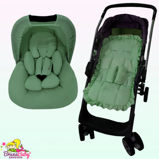 Capa de Carrinho e Bebê Conforto: Capota Solar, Protetores Cinto e Apoio Redutor - Kit 6 Peças