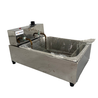 Fritadeira elétrica 1 cuba 5 litros com óleo em inox prossifional