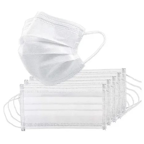 Máscaras Decartáveis BRANCAS - Tripla Camada - Escolha de 50, 100 ou 200 Unidades