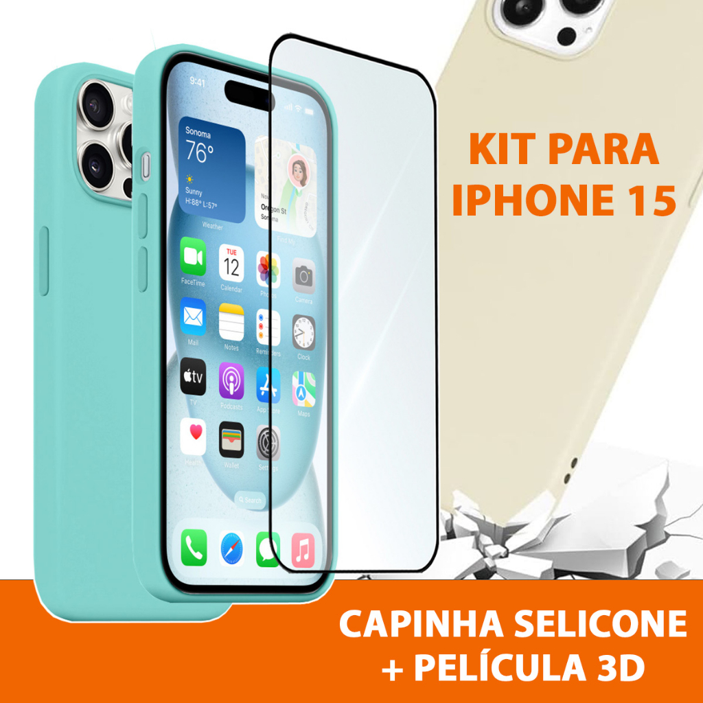 Capa para iPhone 14 Pro com Proteção de Câmera Todas Cores - GCM