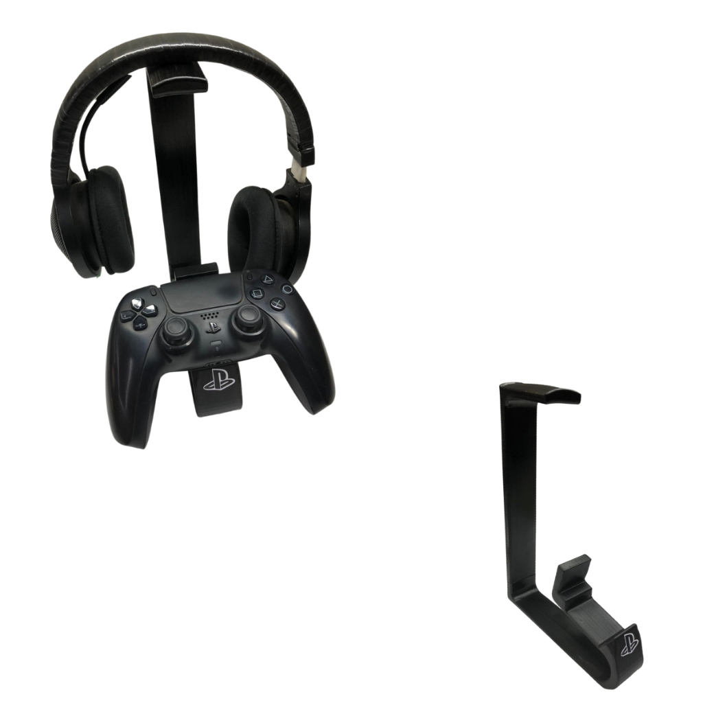 Suporte Para Headset Fone Gamer + Controle Mesa Compatível Com Ps3, Ps4, Ps5, Dualsense, Xbox One e Nintendo